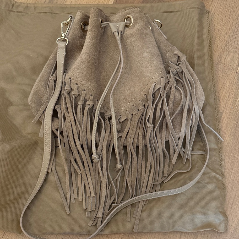 Chic Suede Fringe Crossbody Bag